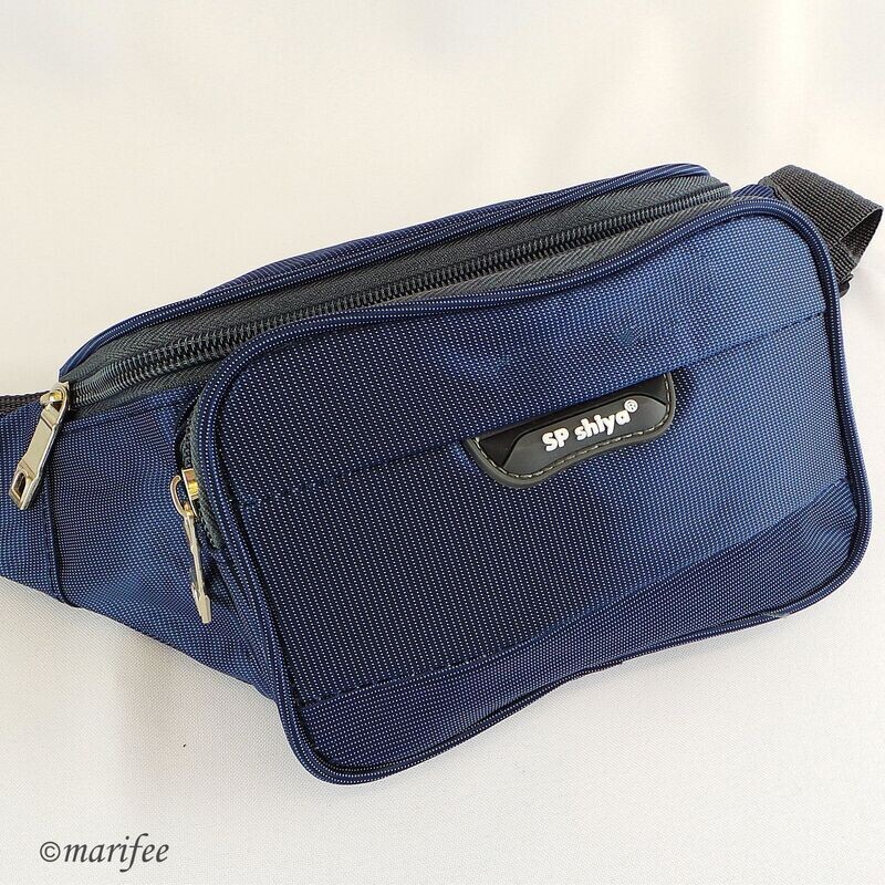 Bauchtasche Canvas, Unisex, 3 Fächer, Blau Bauchtasche Canvas, Unisex, 3 Fächer, Blau