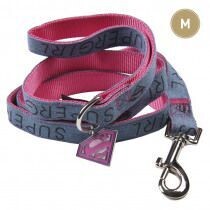 Hundeleine Supergirl, Blau-Pink, 100 cm, Lizenzartikel