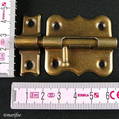 Türriegel 50 mm, Zinklegierung Bronze, Bolzenriegel, Schubriegel