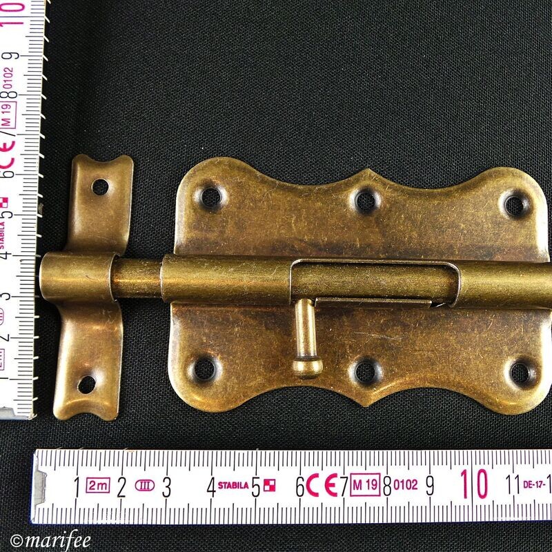 Türriegel 100 mm, Zinklegierung Bronze, Bolzenriegel Türriegel 100 mm, Zinklegierung Bronze, Bolzenriegel
