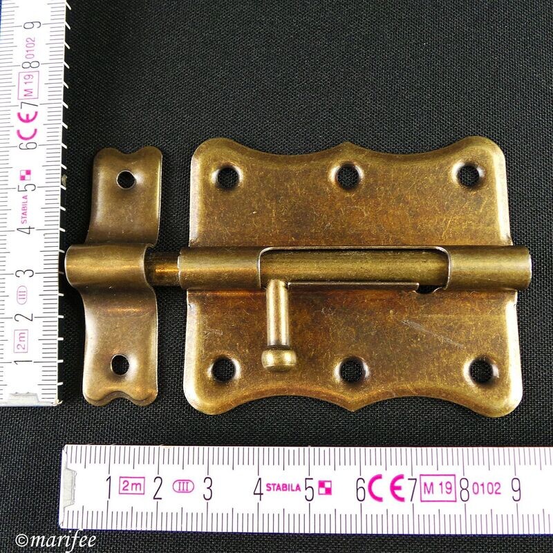 Türriegel 70 mm, Zinklegierung Bronze, Bolzenriegel