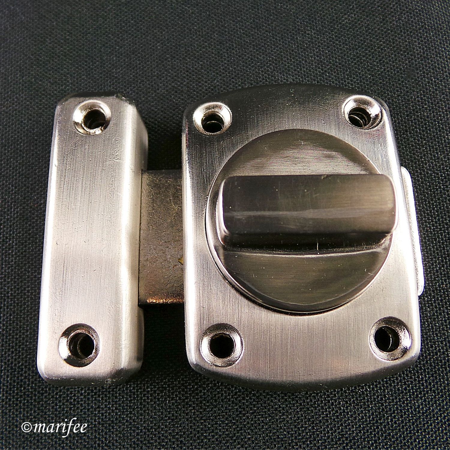 Türriegel Stahl, 54 × 38 mm, WC-Türriegel, Toilettenriegel