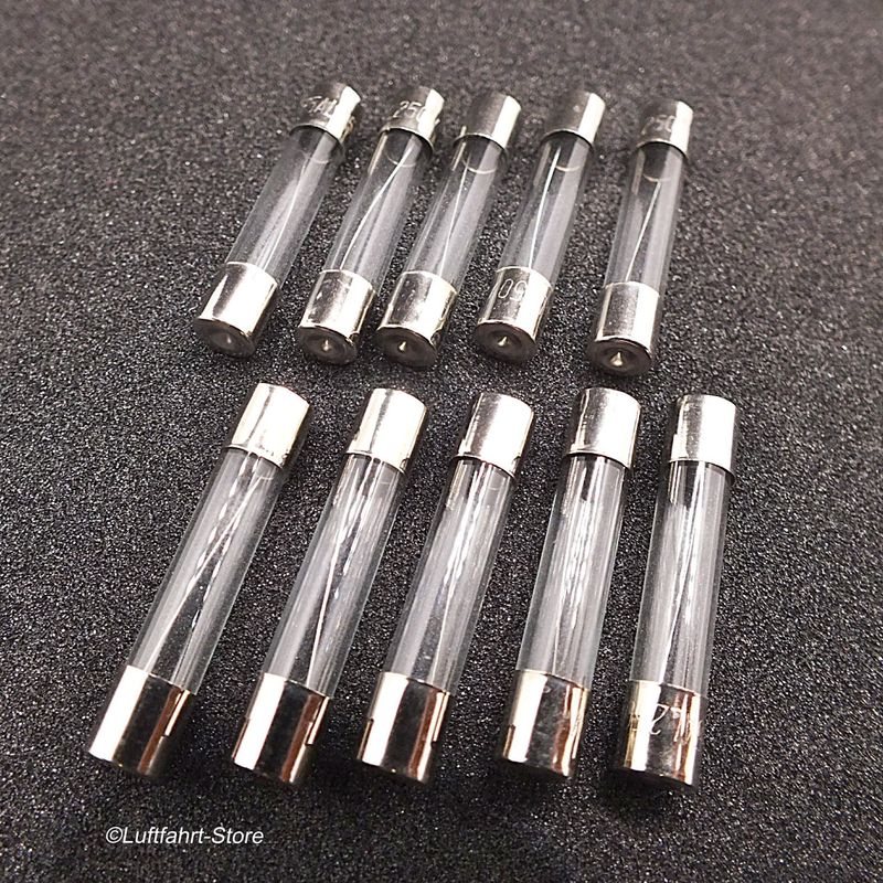 Feinsicherungen, 6 × 30 mm 10 Stück F2AL 250 V Feinsicherungen, 6 × 30 mm 10 Stück F2AL 250 V