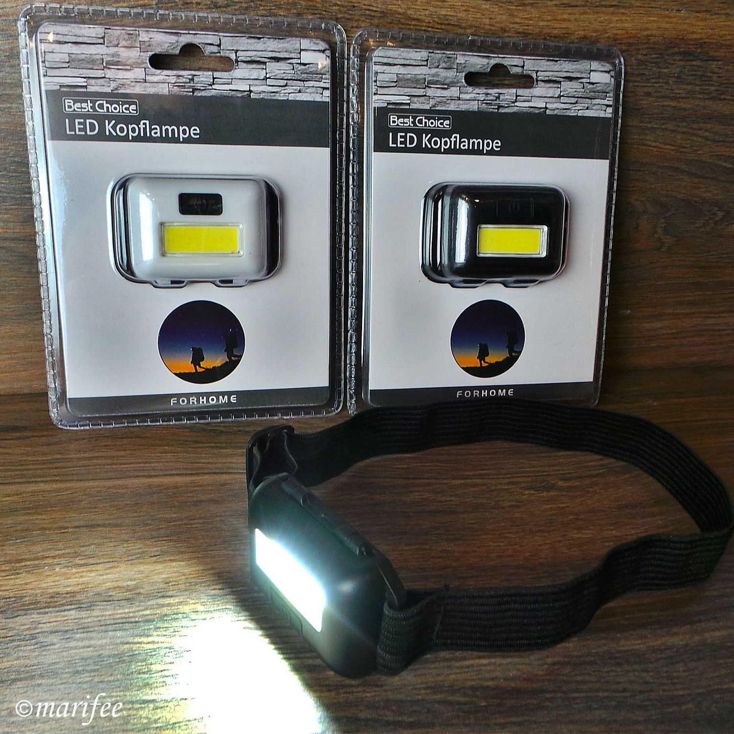 COB-LED-Stirnlampe 50 m Reichweite, 160 Lumen, 3 Leucht-Modi