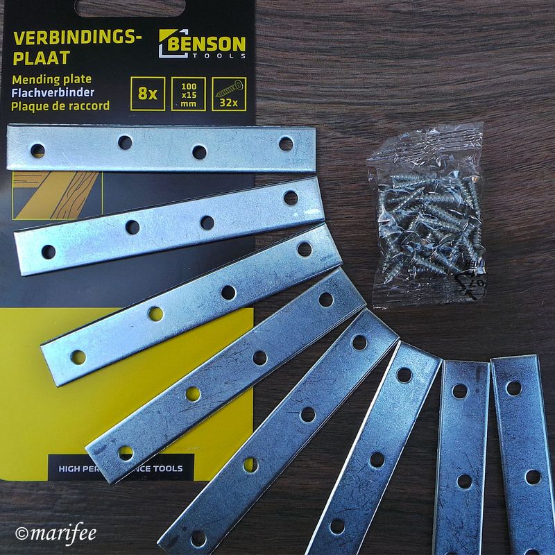 Flachverbinder 100 × 15 mm, 8 Stück inkl.32 Schrauben Flachverbinder 100 × 15 mm, 8 Stück inkl.32 Schrauben