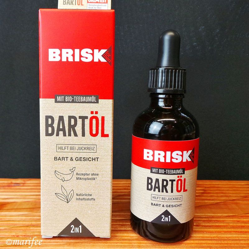 Original Brisk Bartöl 2 in 1, mit Bio-Teebaumöl, 50 ml Original Brisk Bartöl 2 in 1, mit Bio-Teebaumöl, 50 ml