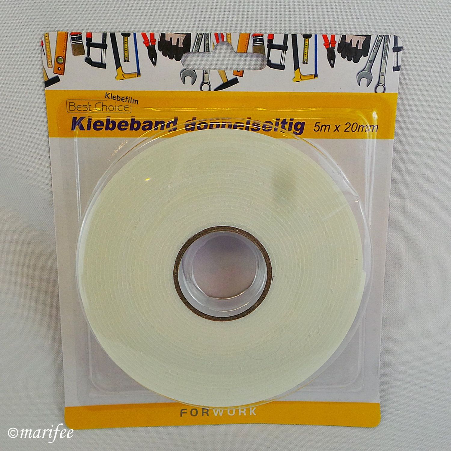 Klebeband doppelseitig, 20 mm, 5 m, hohe Klebekraft