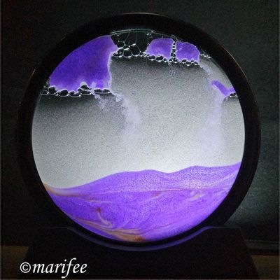 Magische Sandmalerei, Deko-Sanduhr Violett, 180 × 190 mm