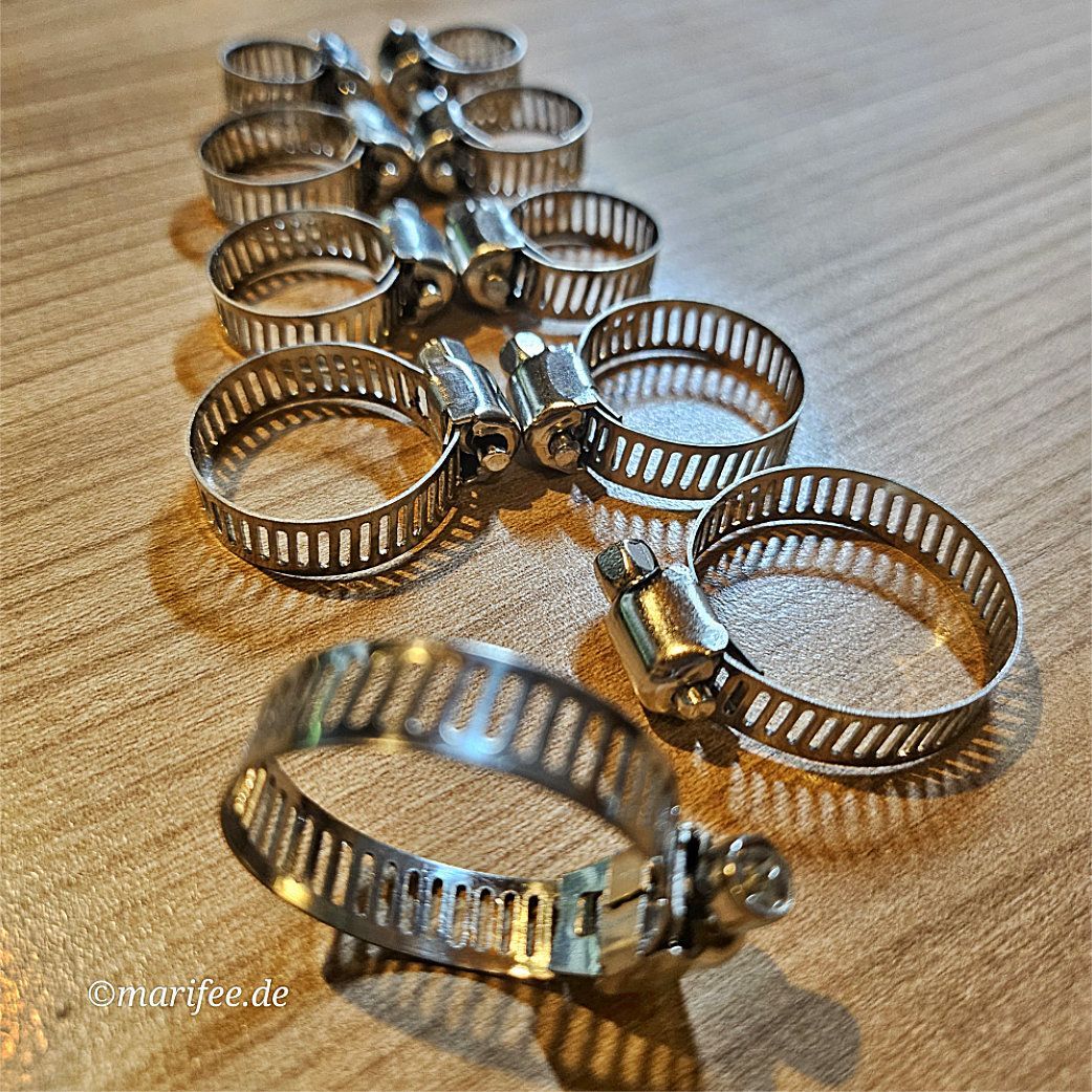Schlauchschellen-Set 10-teilig, 15–30 mm