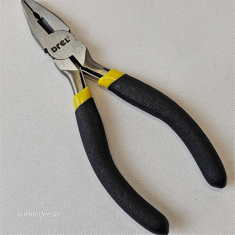 Präzisions-Flachzange, Kombizange, Drel, 47 × 118 × 8 mm