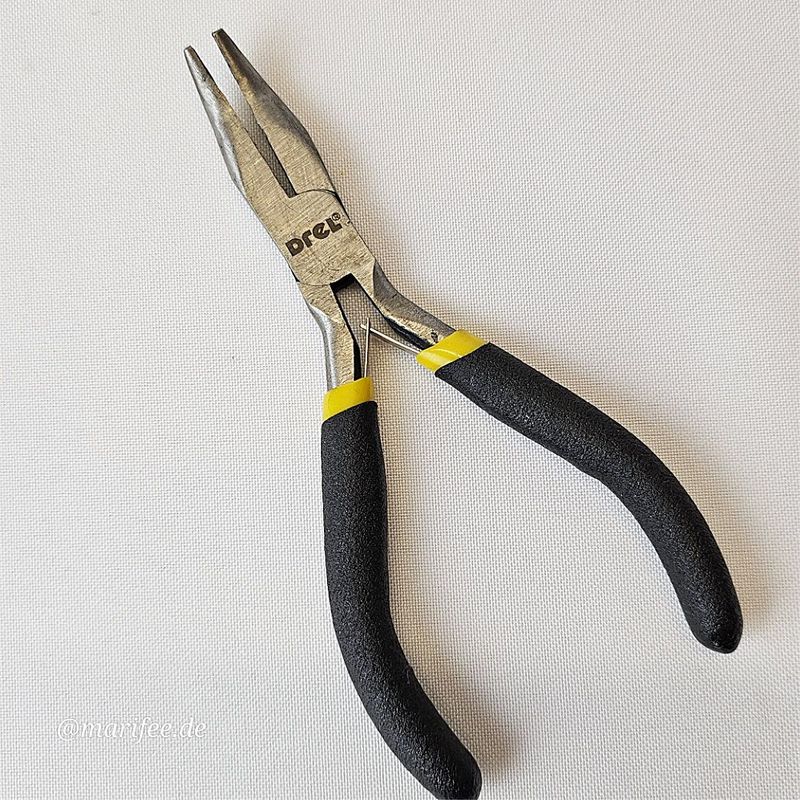 Präzisions-Spitzzange gebogen, Drel, 51 × 123 × 8 mm