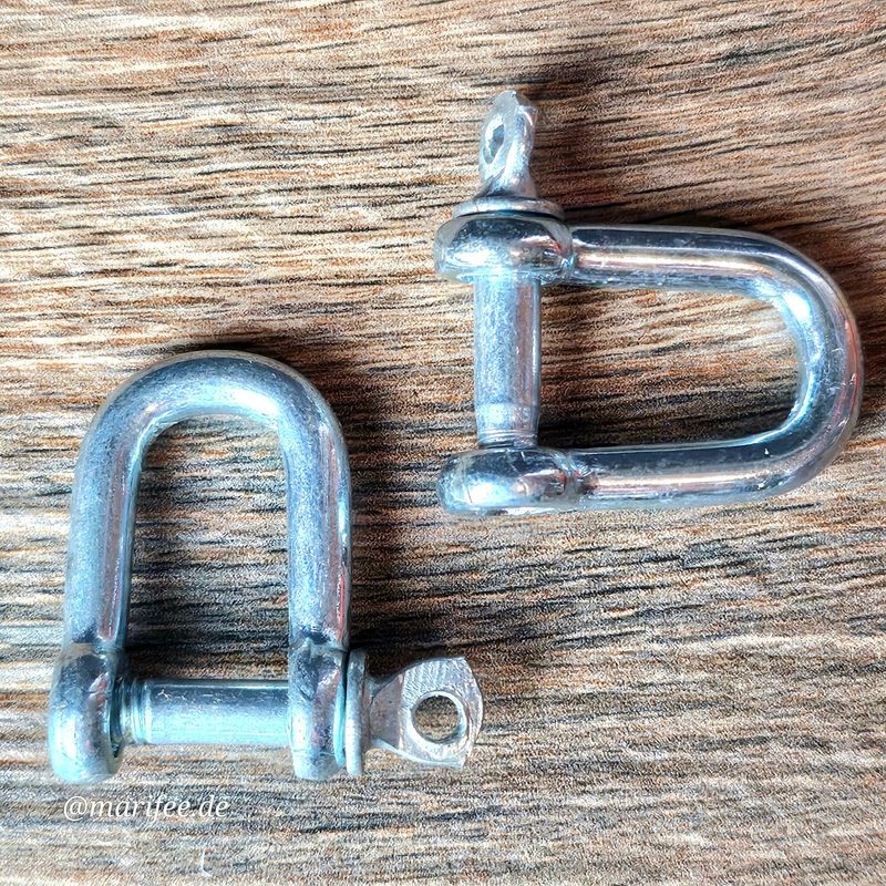 Schäkel gerade, M5, 31 × 20 mm, verzinkt, 60 kg Schäkel gerade, M5, 31 × 20 mm, verzinkt, 60 kg