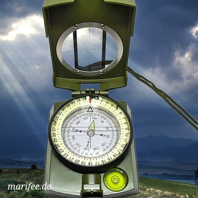 Professioneller Marschkompass Metall Peil Kompass