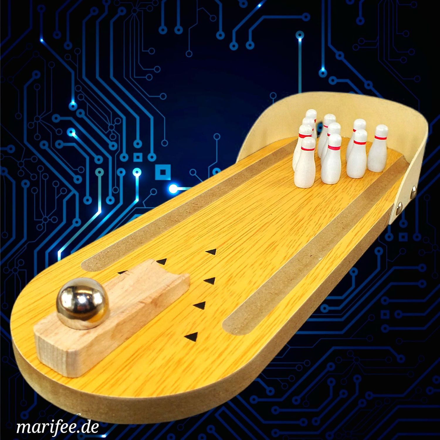 Tisch-Bowling-Set/ Bowlingbahn, 297 x 102 x 44 mm