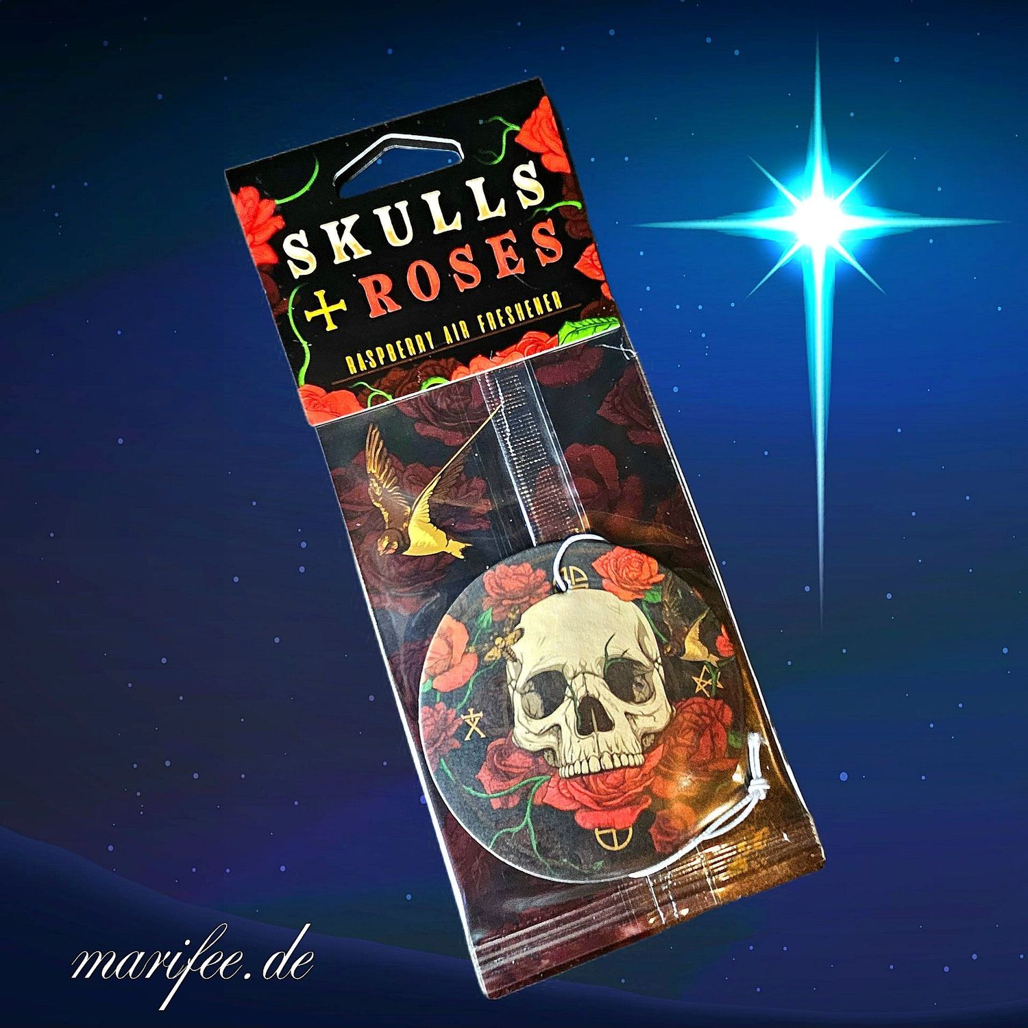 Auto-Lufterfrischer Skulls & Roses, Himbeere