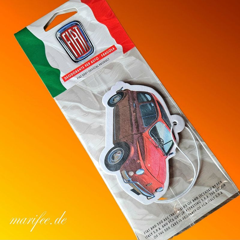 Auto-Lufterfrischer Fiat 500, Erdbeere/ Strawberry Auto-Lufterfrischer Fiat 500, Erdbeere/ Strawberry