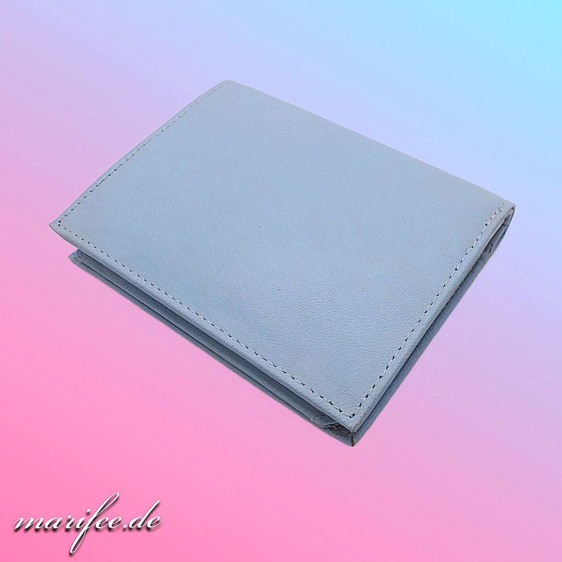 Damen-Leder-Geldbörse/ Portemonnaie Eisblau Damen-Leder-Geldbörse/ Portemonnaie Eisblau