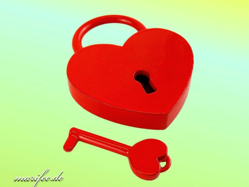 Liebesschloss Herzform zum gravieren oder beschriften