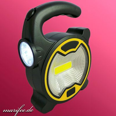 COB + LED-Arbeitsleuchte und Taschenlampe