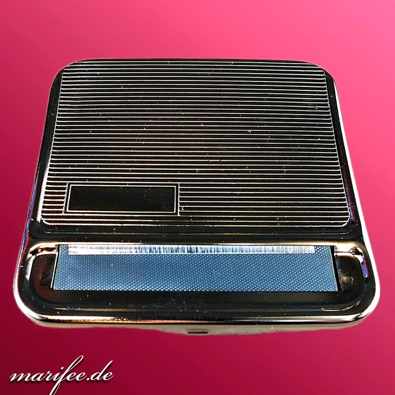 Edle Zigarettendrehmaschine, Metall, mit Deckelprägung