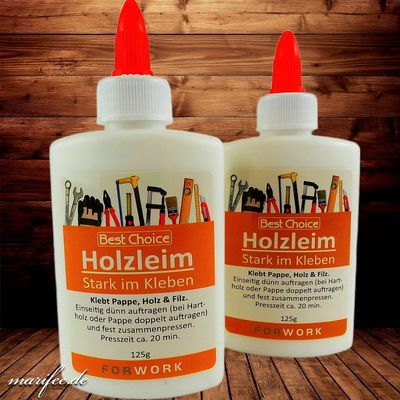Holzleim Best Choice, 125 g für Holz, Pappe und Filz