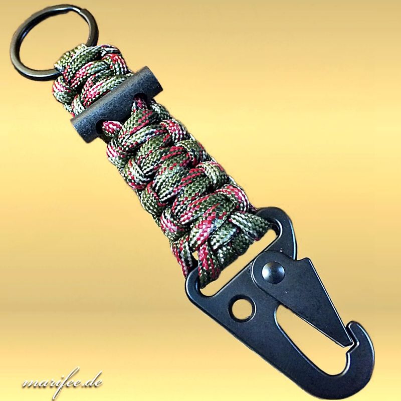 Paracord-Schlüsselanhänger, Camouflage, Fallschirmschnur Paracord-Schlüsselanhänger, Camouflage, Fallschirmschnur