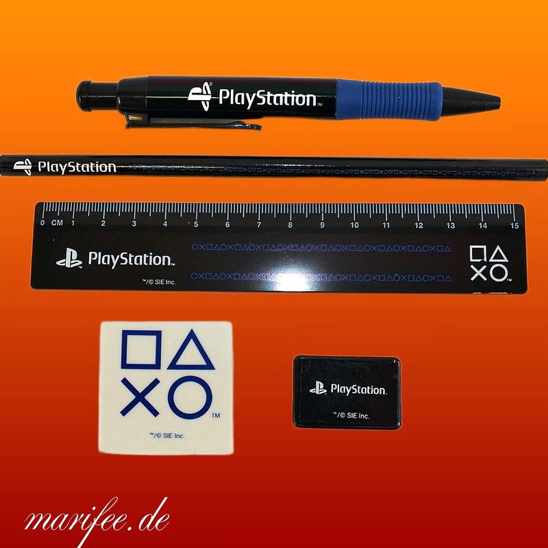 PlayStation-Schreibset, 5-teilig, Blau-Schwarz PlayStation-Schreibset, 5-teilig, Blau-Schwarz