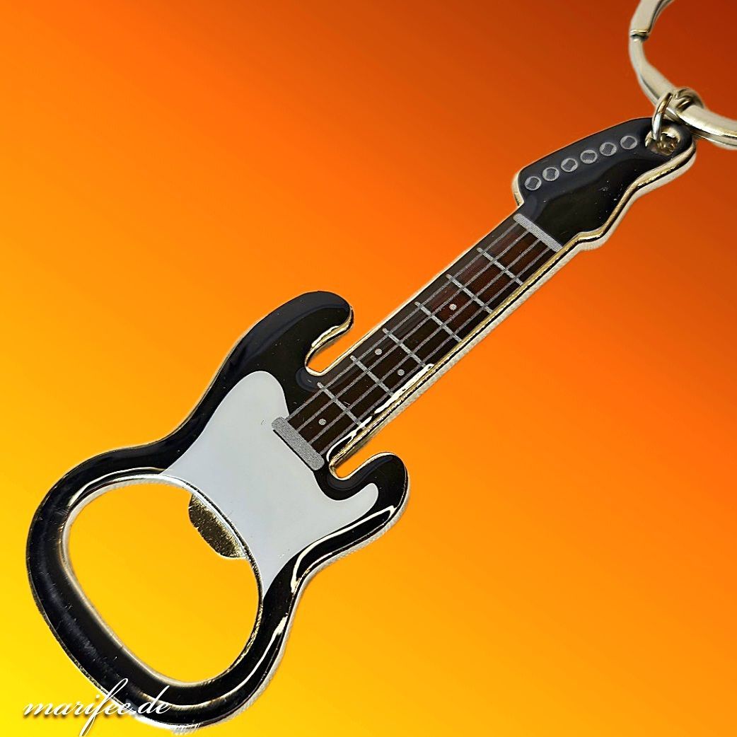 E-Gitarren-Flaschenöffner mit Magnet und Schlüsselring