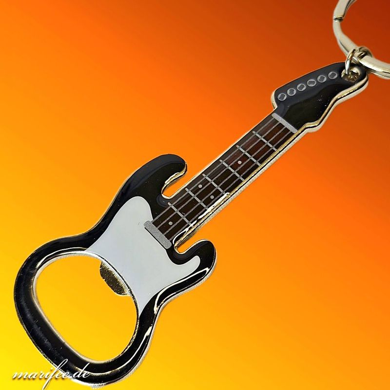 E-Gitarren-Flaschenöffner mit Magnet und Schlüsselring