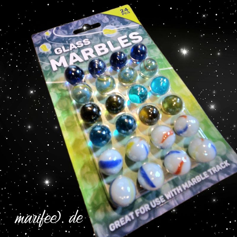 Glasmurmeln 16 mm, 24 Stück farbig sortiert, Klicker, Märbel Glasmurmeln 16 mm, 24 Stück farbig sortiert, Klicker, Märbel