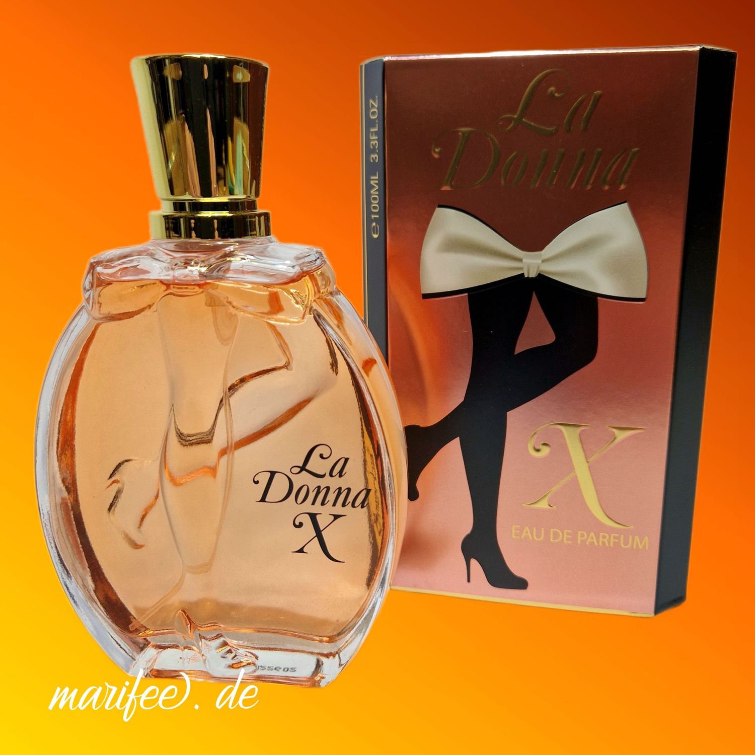 Eau de Parfum La Donna X, for Women, Fruchtig-Blumig, 100 ml Glasflakon Eau de Parfum La Donna X, for Women, Fruchtig-Blumig, 100 ml Glasflakon