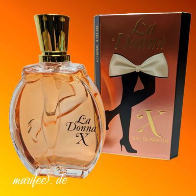 Eau de Parfum La Donna X, for Women, Fruchtig-Blumig, 100 ml Glasflakon Eau de Parfum La Donna X, for Women, Fruchtig-Blumig, 100 ml Glasflakon