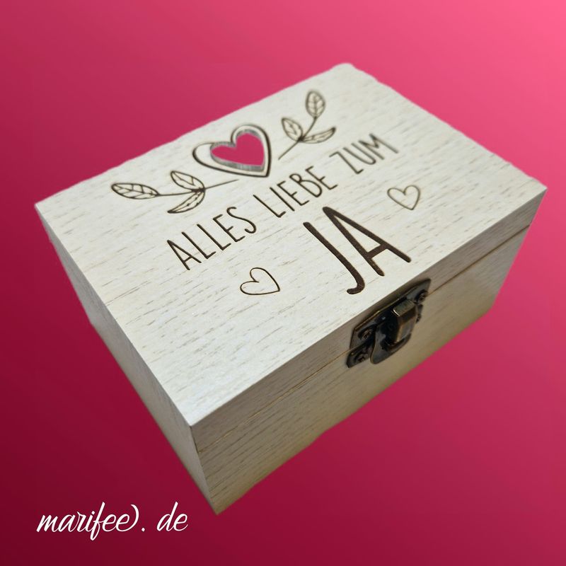 Musik-Holztruhe Hochzeit, alles Liebe zum Ja, Hochzeitsmarsch Musik-Holztruhe Hochzeit, alles Liebe zum Ja, Hochzeitsmarsch