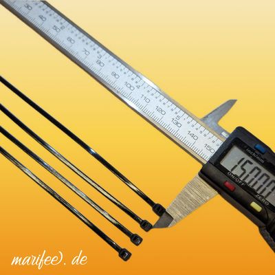 Kabelbinder 2,2 × 150 mm, Schwarz, 100 Stück, UV-Beständig Kabelbinder 2,2 × 150 mm, Schwarz, 100 Stück, UV-Beständig
