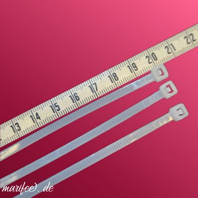 Kabelbinder 4,0 × 200 mm, Weiss, 100 Stück Kabelbinder 4,0 × 200 mm, Weiss, 100 Stück