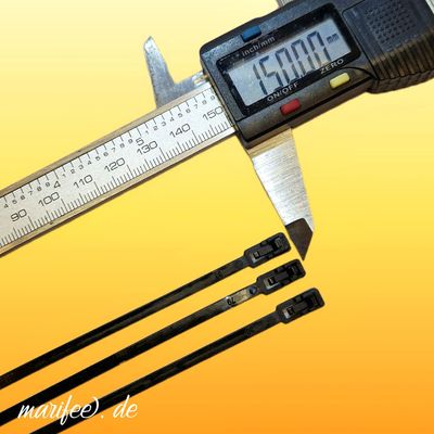 Kabelbinder wiederverschliessbar 3,6 × 150 mm, Schwarz, 100 Stück Kabelbinder wiederverschliessbar 3,6 × 150 mm, Schwarz, 100 Stück