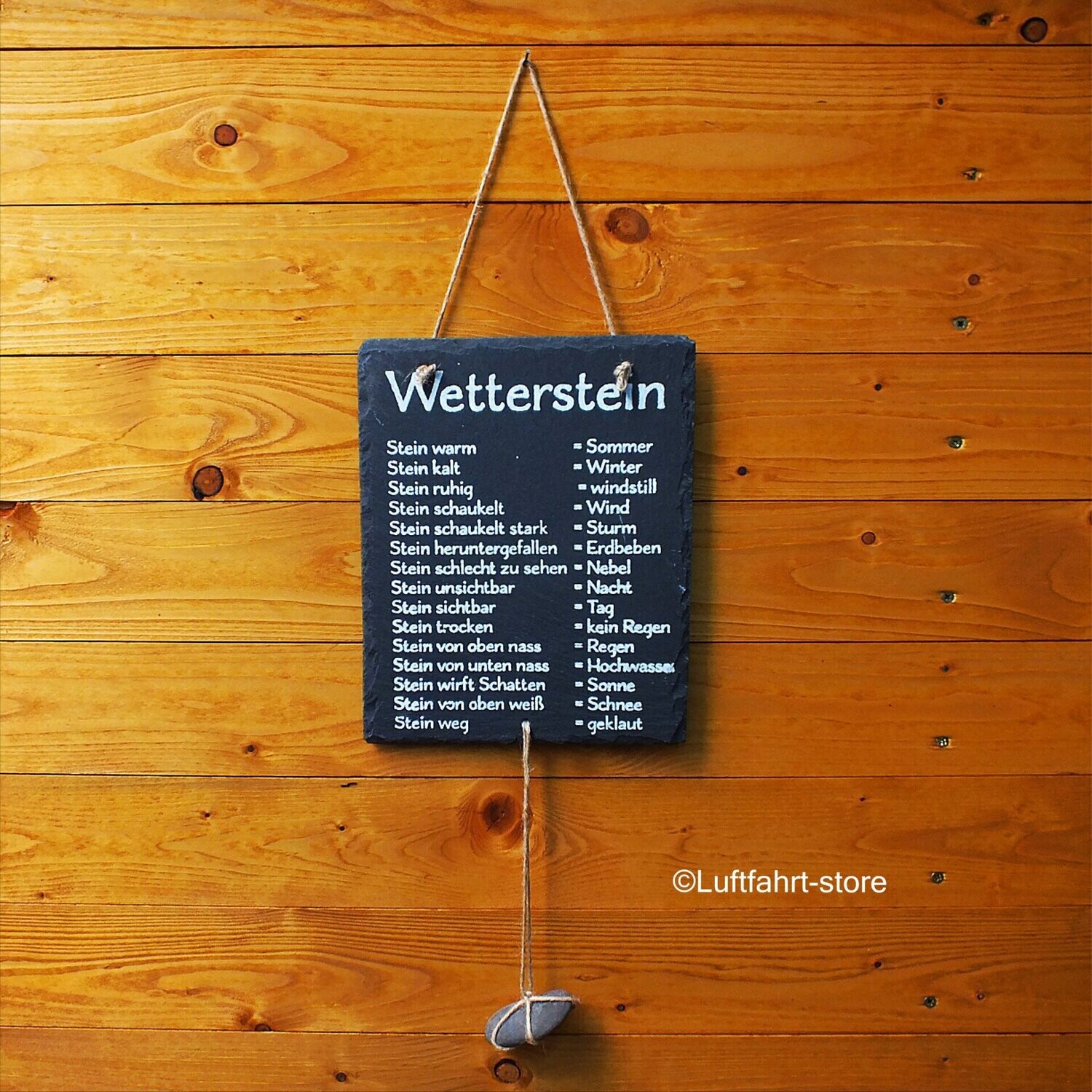 Wetterstation/ Wetterstein, Natur-Schiefertafel, 200 x 250 mm Wetterstation/ Wetterstein, Natur-Schiefertafel, 200 x 250 mm