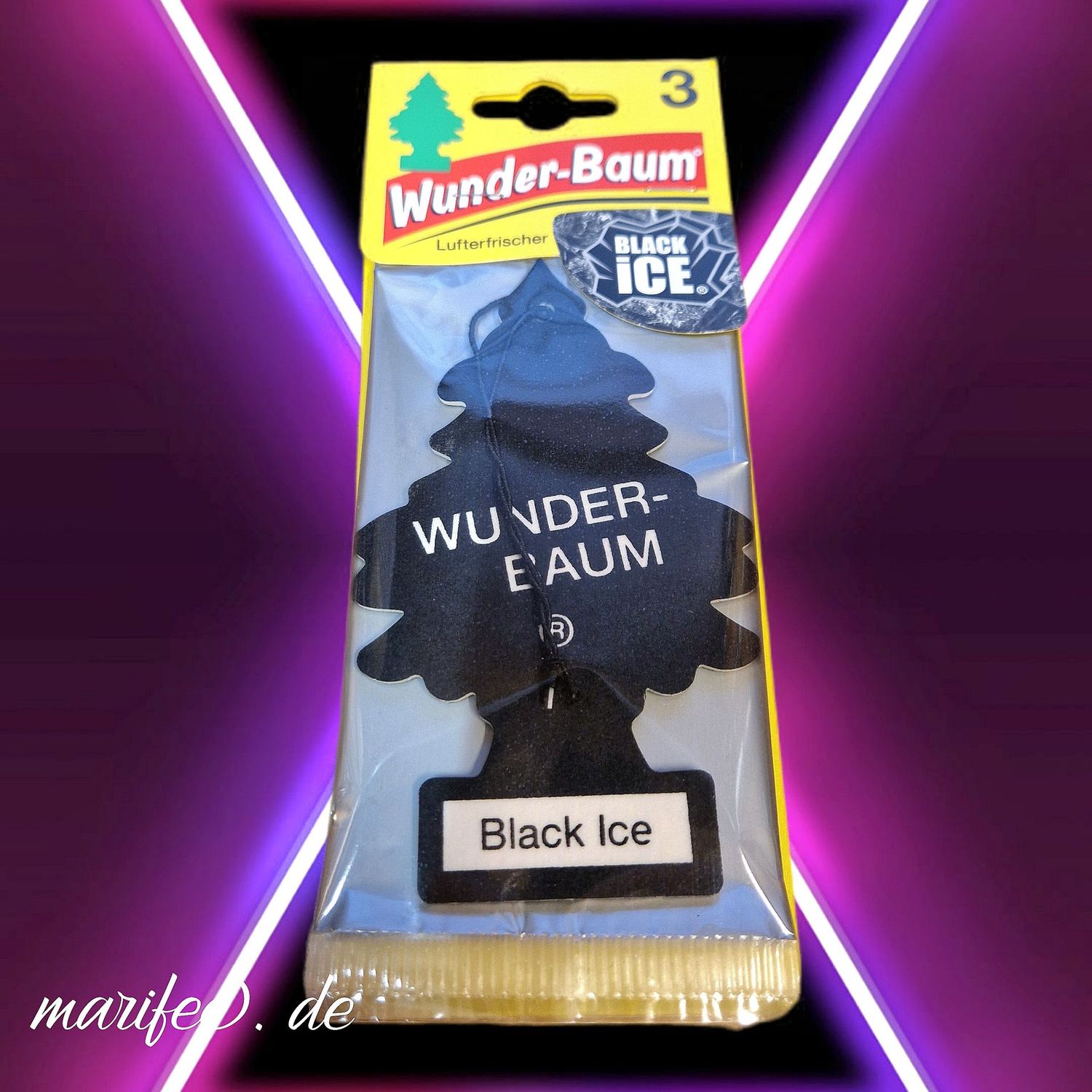 Wunderbaum Lufterfrischer 3 Stück  Black Ice Duftbaum
