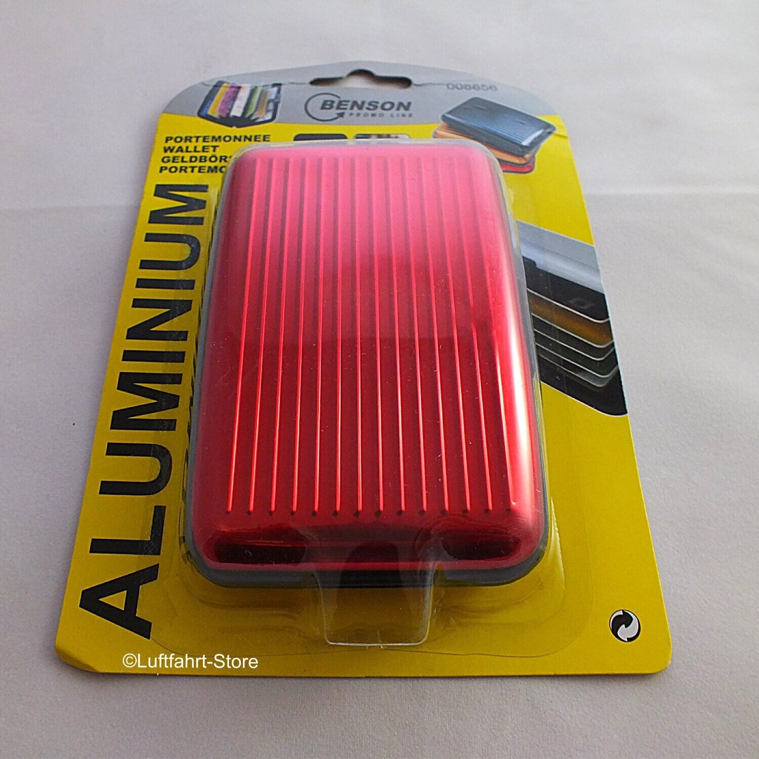 Aluminium Geldbörse Rot, RFID-Blocker Aluminium Geldbörse Rot, RFID-Blocker
