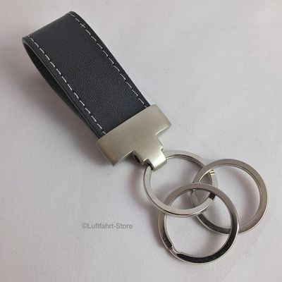 Schlüsselanhänger Echtleder & Metall,  95 × 35 mm, in Geschenkbox