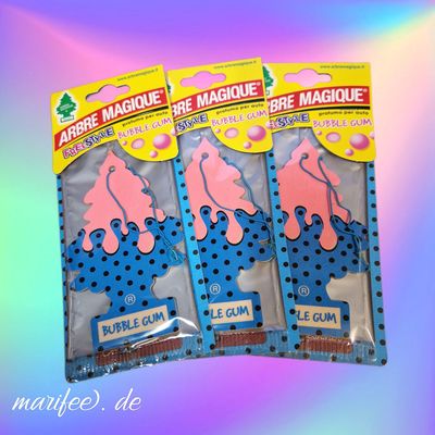 Arbre Magique Duftbaum, 3 Stück Bubble Gum Lufterfrischer