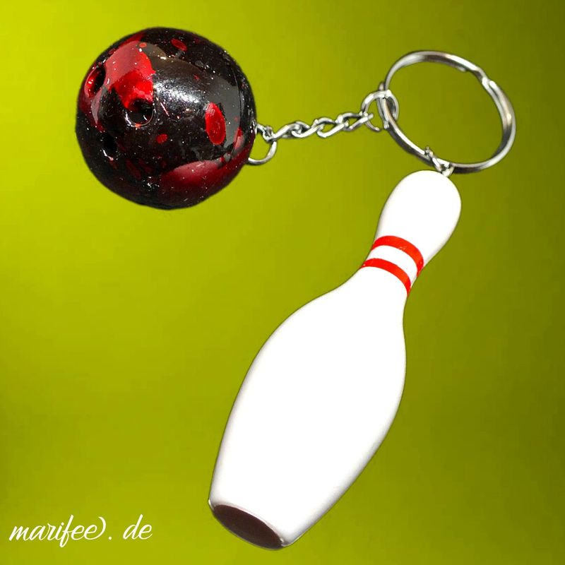 Schlüsselanhänger Bowling, Bowlingkugel, Bowling-Pin Schlüsselanhänger Bowling, Bowlingkugel, Bowling-Pin