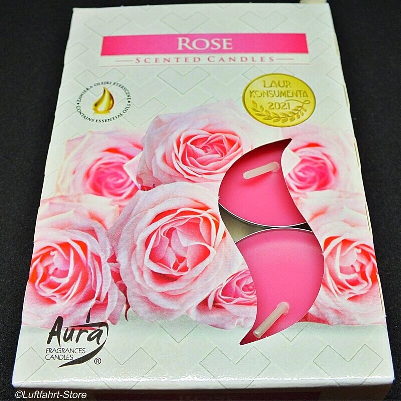 Duft-Teelichter Rose, 6 Stück Duft-Teelichter Rose, 6 Stück
