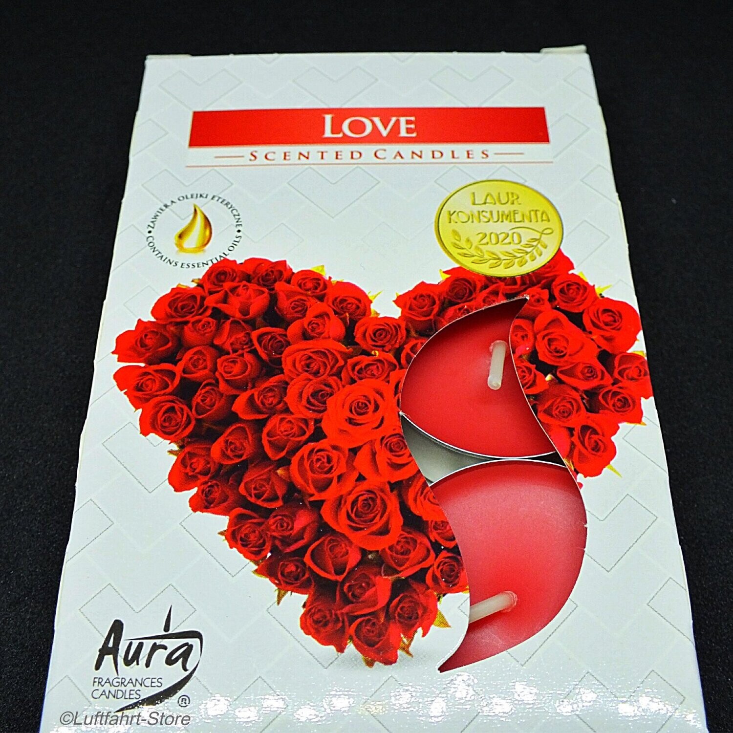 Duft-Teelichter Love, 6 Stück, Rosenduft Duft-Teelichter Love, 6 Stück, Rosenduft