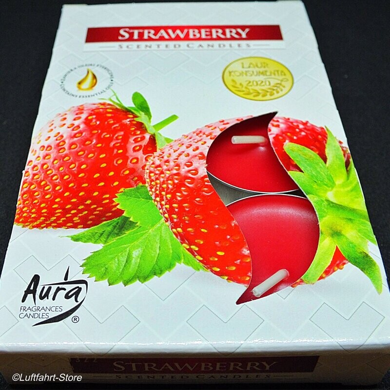 Duft-Teelichter Erdbeere/ Strawberry 6 Stück Duft-Teelichter Erdbeere/ Strawberry 6 Stück
