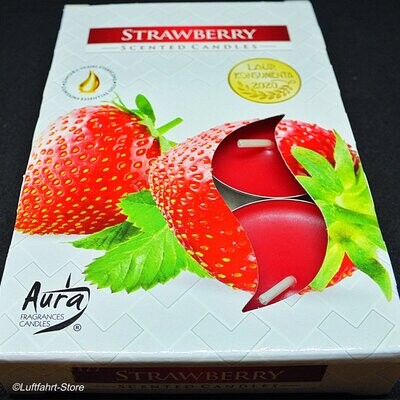 Duft-Teelichter Erdbeere/ Strawberry 6 Stück Duft-Teelichter Erdbeere/ Strawberry 6 Stück