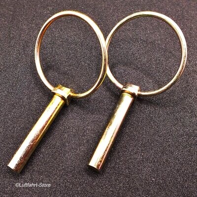Klappsplint/ Klappstecker, 6 × 42 mm gelb verzinkt, 2 Stück Klappsplint/ Klappstecker, 6 × 42 mm gelb verzinkt, 2 Stück