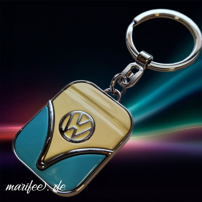 Metall-Schlüsselanhänger "Volkswagen", Bully-Front, Retro