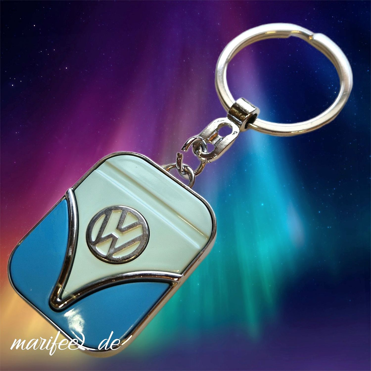 Metall-Schlüsselanhänger "Volkswagen", Bully-Front, Retro