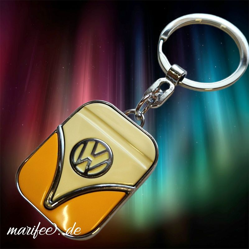 Metall-Schlüsselanhänger "Volkswagen", Bully-Front, Retro